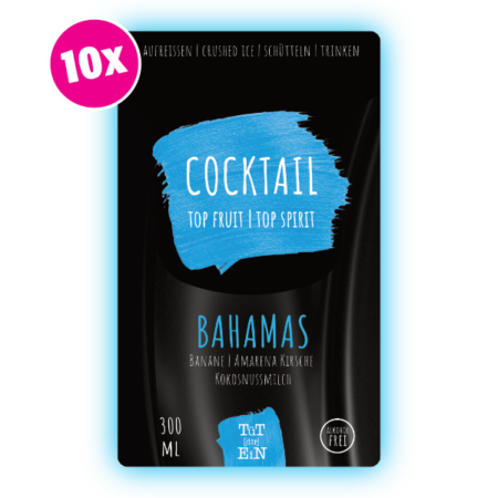 BAHAMAS 10er Box - 10x300 ml | Fertiggemixte Cocktails zum Genießen!