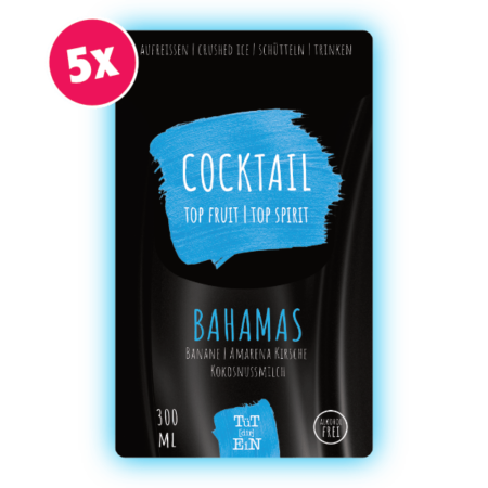 BAHAMAS 5er Box - 5x300 ml | Fertiggemixte Cocktails zum Genießen!