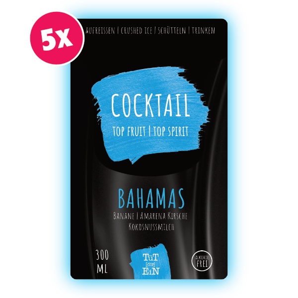 BAHAMAS 5er Box - 5x300 ml | Fertiggemixte Cocktails zum Genießen!