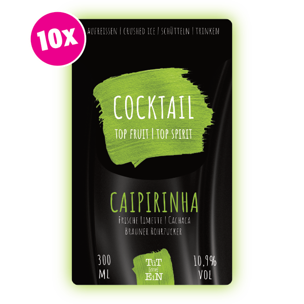 CAIPIRINHA 10er Box - 10x230 ml | Fertiggemixte Cocktails zum Genießen!