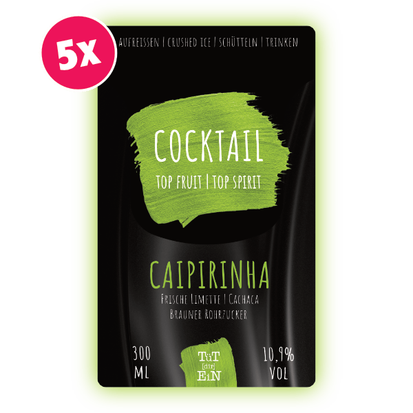 CAIPIRINHA 5er Box - 5x230 ml | Fertiggemixte Cocktails zum Genießen!