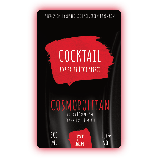 COSMOPOLITAN - 9,4 % Vol. - 300 ml | Fertiggemixte Cocktails zum Genießen!