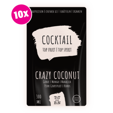 CRAZY COCONUT 10er Box - 10x300 ml | Fertiggemixte Cocktails zum Genießen!