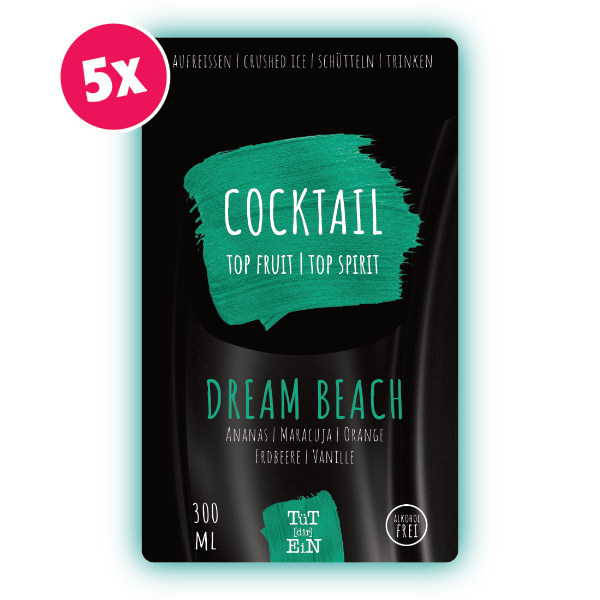 DREAM BEACH 5er Box - 5x300 ml | Fertiggemixte Cocktails zum Genießen!