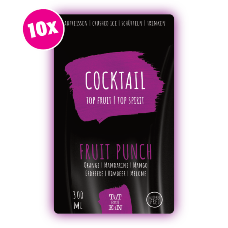 FRUIT PUNCH - 10er Box - 10x300 ml | Fertiggemixte Cocktails zum Genießen!