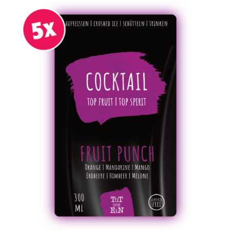FRUIT PUNCH - 5er Box - 5x300 ml | Fertiggemixte Cocktails zum Genießen!