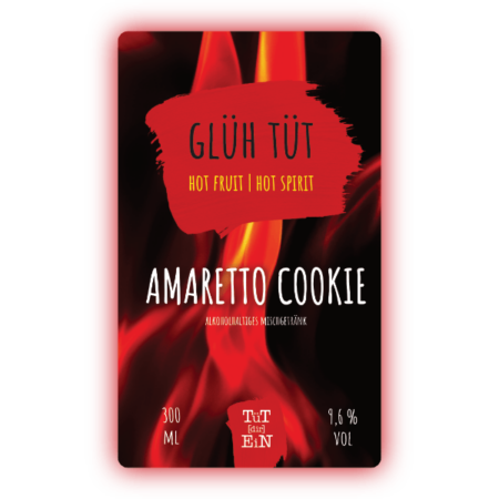 Glüh Amaretto Cookie - 9,6% vol. - 300 ml | Fertiggemixte Cocktails zum Heiß und Kalt Genießen!
