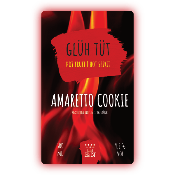 Glüh Amaretto Cookie - 9,6% vol. - 300 ml | Fertiggemixte Cocktails zum Heiß und Kalt Genießen!