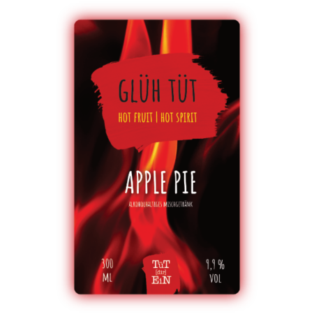 Apple Pie Glüh TüT - 9,9% vol. - 300 ml | Fertiggemixte Cocktails zum Heiß und Kalt Genießen!