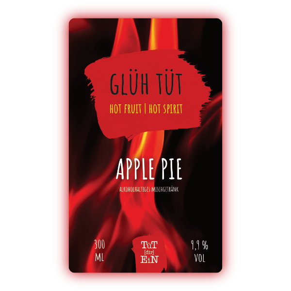 Apple Pie Glüh TüT - 9,9% vol. - 300 ml | Fertiggemixte Cocktails zum Heiß und Kalt Genießen!