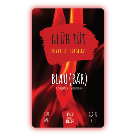 Blau(Bär) Glüh TüT - 9,6% vol. - 300 ml | Fertiggemixte Cocktails zum Heiß und Kalt Genießen!