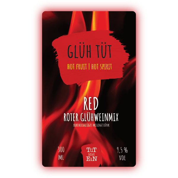 Red Glüh TüT - 9,5% vol. - 300 ml | Fertiggemixte Cocktails zum Heiß und Kalt Genießen!