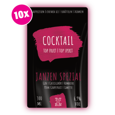 JANZEN SPEZIAL 10er Box - 10x300 ml | Fertiggemixte Cocktails zum Genießen!