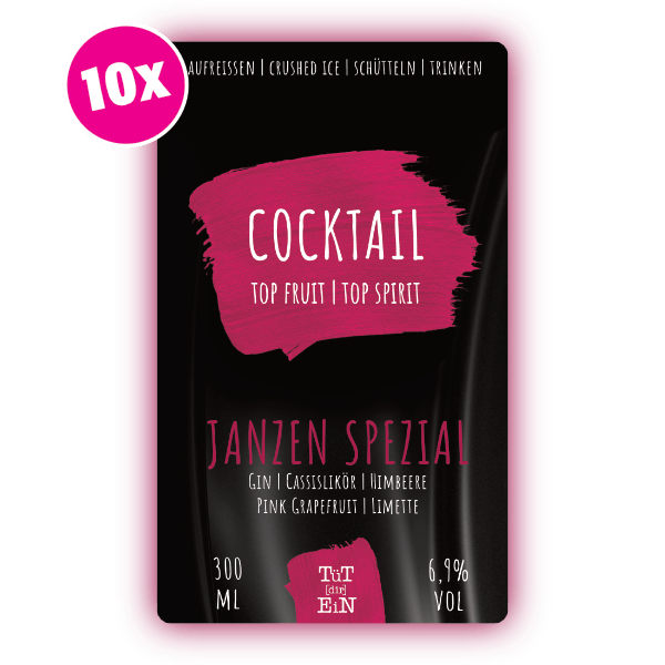 JANZEN SPEZIAL 10er Box - 10x300 ml | Fertiggemixte Cocktails zum Genießen!