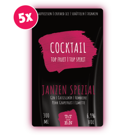 JANZEN SPEZIAL 5er Box - 5x300 ml | Fertiggemixte Cocktails zum Genießen!