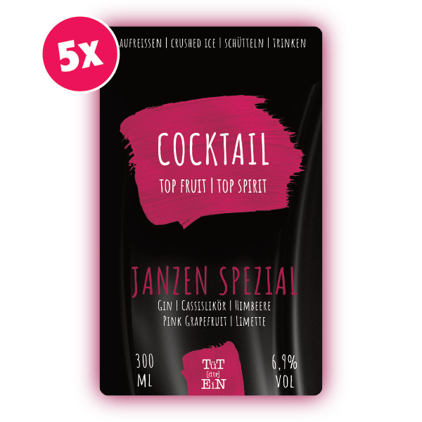 JANZEN SPEZIAL 5er Box - 5x300 ml | Fertiggemixte Cocktails zum Genießen!