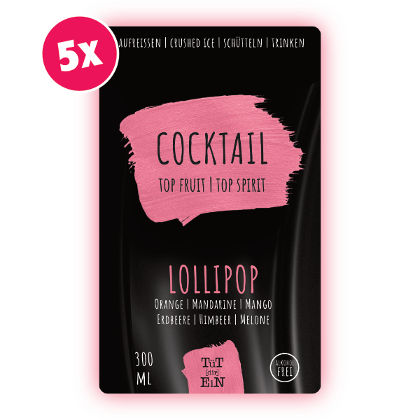 LOLLIPOP - 5er Box - 5x300 ml | Fertiggemixte Cocktails zum Genießen!