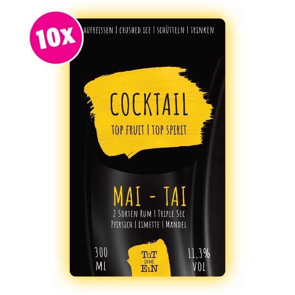 MAI TAI 10er Box - 10x300 ml | Fertiggemixte Cocktails zum Genießen!
