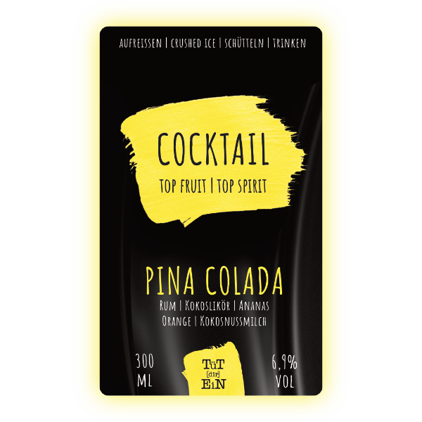 PINA COLADA - 6,9 % Vol. - 300 ml | Fertiggemixte Cocktails zum Genießen!