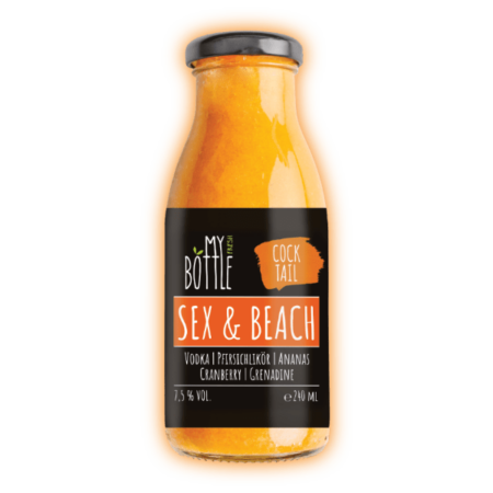 SEX & BEACH von MY FRESH BOTTLE - 7,5 % Vol. - 240 ml | Fertiggemixte Cocktails in der Flasche!