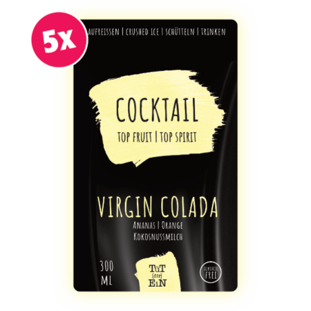 VIRGIN COLADA - 5er Box - 5x300 ml | Fertiggemixte Cocktails zum Genießen!