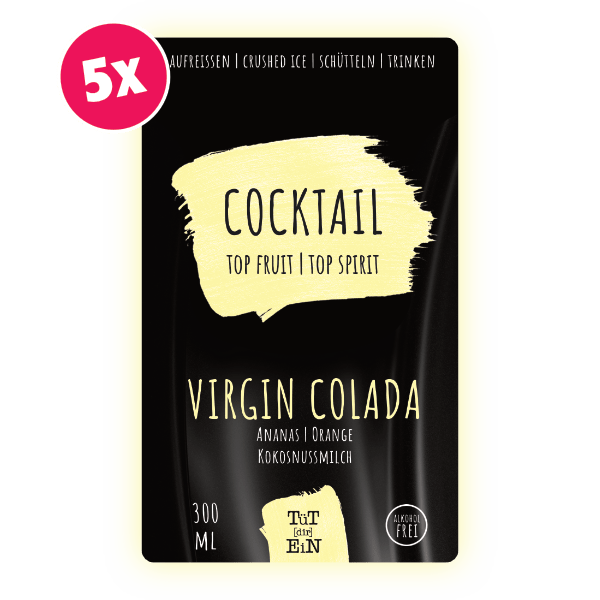 VIRGIN COLADA - 5er Box - 5x300 ml | Fertiggemixte Cocktails zum Genießen!