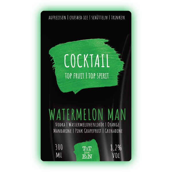 WATERMELONMAN - 8,2 % Vol. - 300 ml | Fertiggemixte Cocktails zum Genießen!