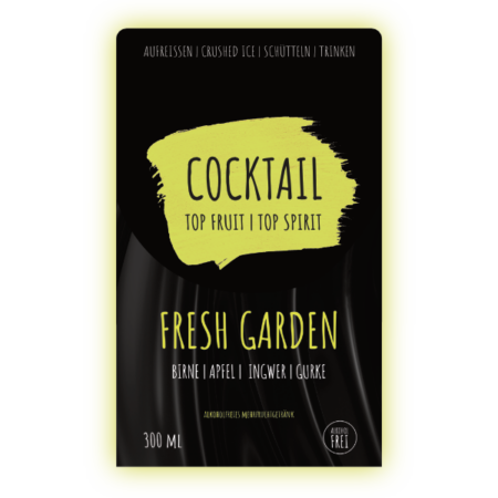 Augen zu und Mund auf! Stell dir deinen „FRESH GARDEN“ vor. Um die Vorstellung Realität werden zu lassen, trink einen Schluck von diesem Cocktail und lasse dich von bunt gemischten Früchten und einem Hauch von Gurke und Inger durch deinen heimischen Garten treiben.