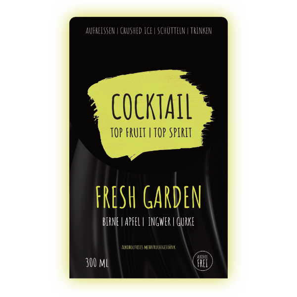 Augen zu und Mund auf! Stell dir deinen „FRESH GARDEN“ vor. Um die Vorstellung Realität werden zu lassen, trink einen Schluck von diesem Cocktail und lasse dich von bunt gemischten Früchten und einem Hauch von Gurke und Inger durch deinen heimischen Garten treiben.