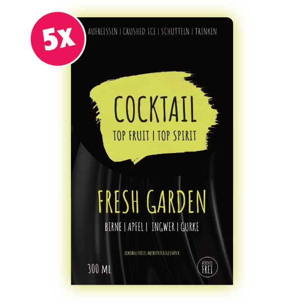 Augen zu und Mund auf! Stell dir deinen „FRESH GARDEN“ vor. Um die Vorstellung Realität werden zu lassen, trink einen Schluck von diesem Cocktail und lasse dich von bunt gemischten Früchten und einem Hauch von Gurke und Inger durch deinen heimischen Garten treiben.